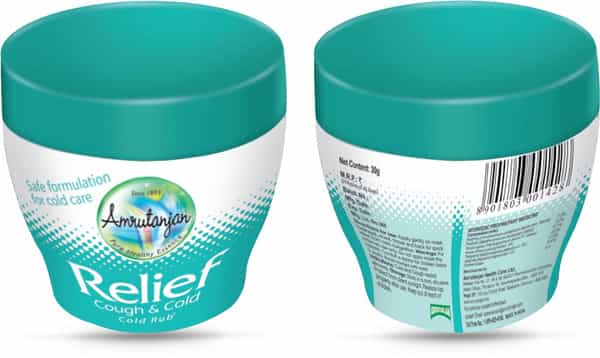 Amrutanjan Relief  Cough & Cold Rub  Bottle Of 30 G