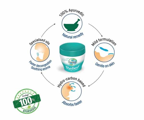 Amrutanjan Relief  Cough & Cold Rub  Bottle Of 30 G