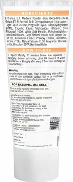 Cgg Cosmetics Tinted Sunscreen Cream Spf 45 Broad Spectrum Pa+++ Protection - 50Gm
