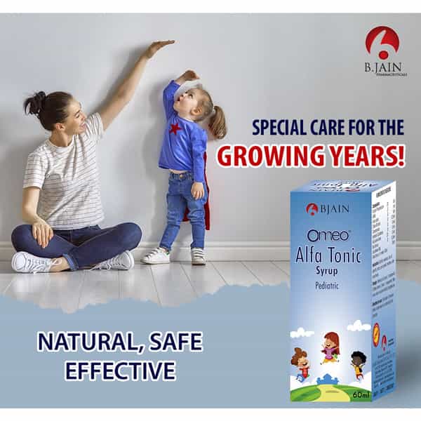 Bjain Omeo Alfa Tonic Syrup (Pediatric) | Supports Growth & General Weakness - 200Ml