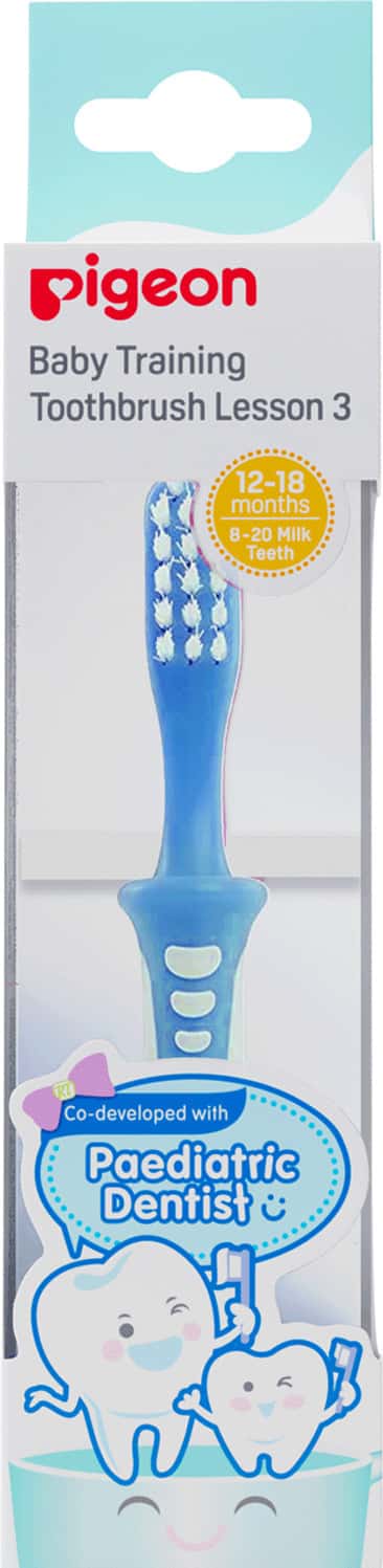 Pigeon Training Toothbrush - Lesson 3 Blue (En)