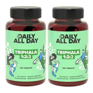 Daily All Day Triphala 1 2 3 Ratio For Constipation | Acidity & Gas Relief | 120 Tablets X 2
