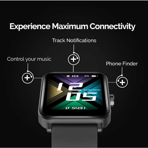 Goqii Smart Vital Max Smartwatch |1.69'' Hd | Spo2 |Ip68 | 3 Months Personal Coaching
