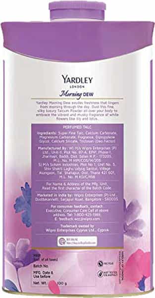 Yardley London Morning Dew Perfumed Talc - 100 Gm