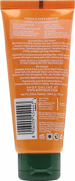Biotique Bio Papaya Visibly Ageless Scrub Wash For All Skin Types 50 Ml