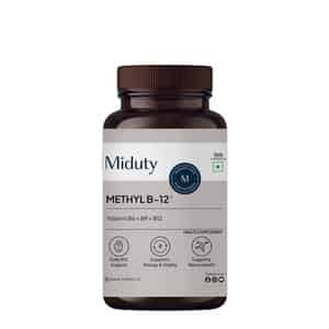 Miduty Vitamin B12 | Bioactive B-complex With B6 & B9 | Energy | Brain & Nerve - 100 Chewables
