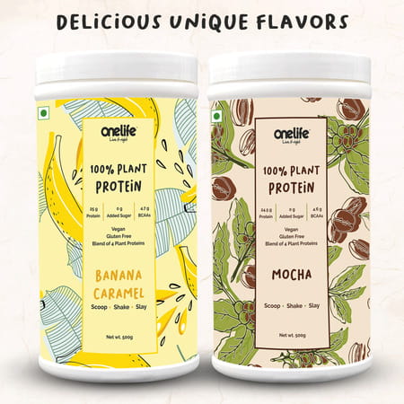Onelife 100% Plant Protein- Mocha 500gm