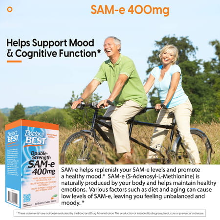 Doctor's Best Sam-E 400 Mg Tablets | 60 Count