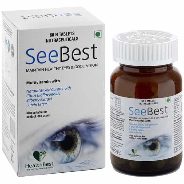 Healthbest Seebest Tablets- For Healthy Eyes And Good Vision | Enhances Eyesight |60 Tablets