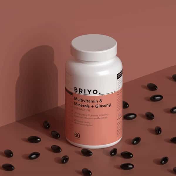 Briyo Supplements- Daily Multivitamins & Minerals + Ginseng - 1X(60 Softgels)