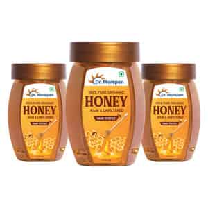 Dr. Morepen 100% Pure Organic Honey Nmr Tested - 250gm Pack Of 3