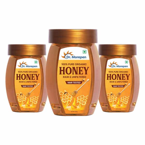 Dr. Morepen 100% Pure Organic Honey Nmr Tested - 250Gm Pack Of 3
