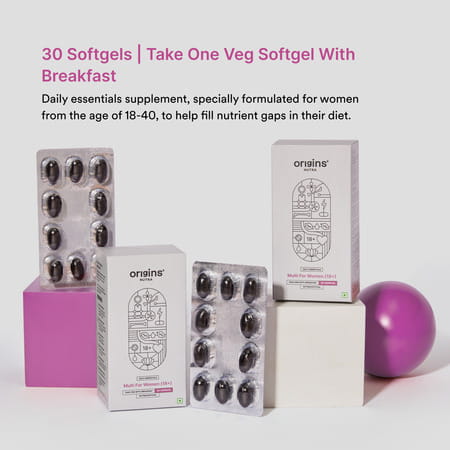 Origins Nutra Multi For Women(18+)| Support Active Life, Immune, Bone & Joint Support - 30 Softgels