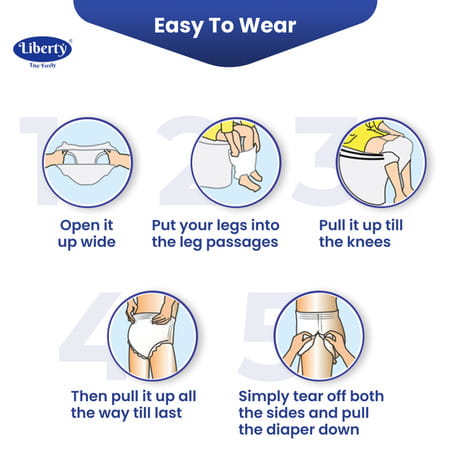 Liberty Eco Adult Diaper Extra Large (Xl) 60 Count Waist Size 38-65 Inch Pack Of 3 20 Count/Pack
