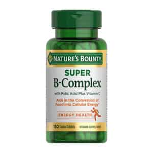 Nature's Bounty Super B Complex With Vitamin C & Folic Acid | Immune & Energy Support | 150 Tablets