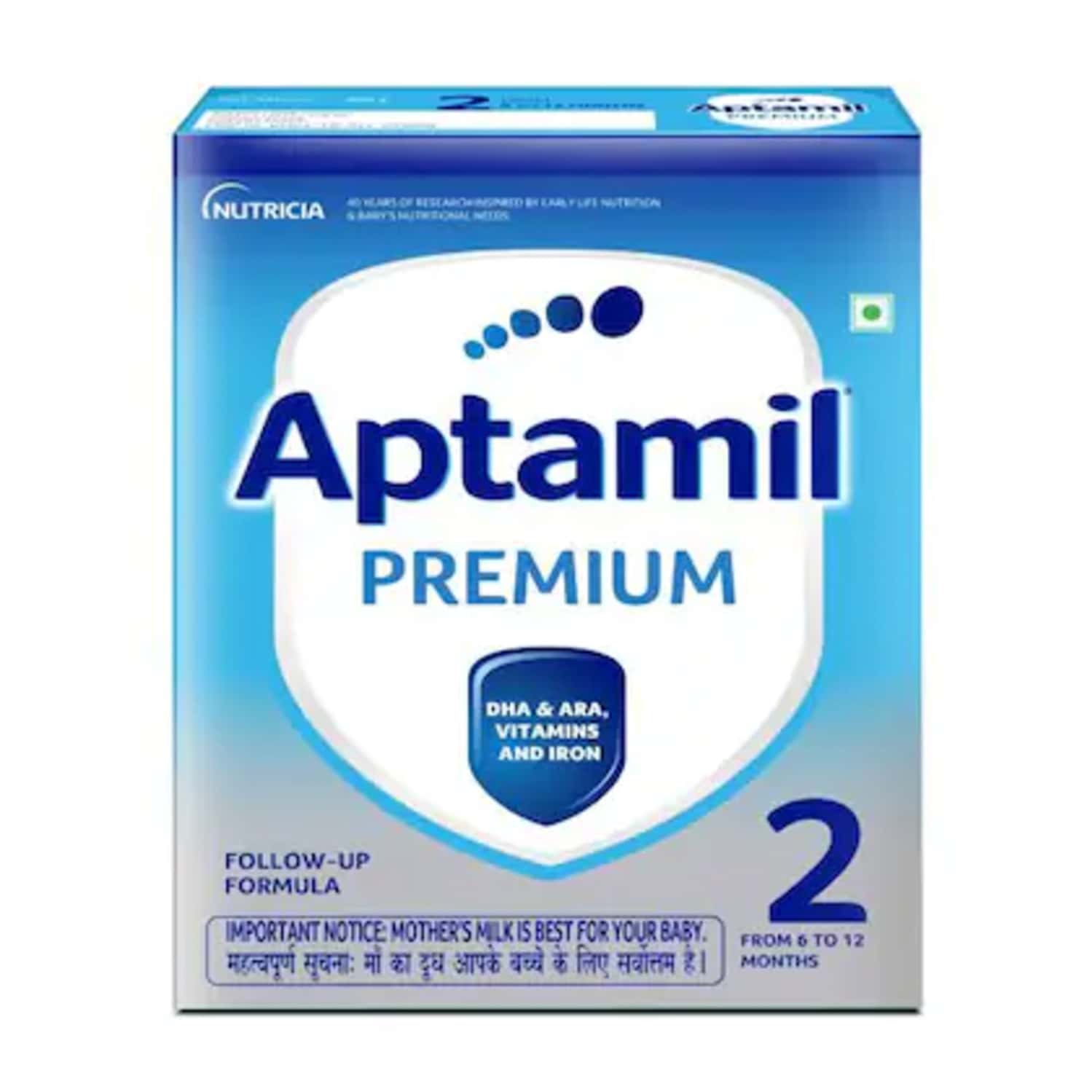 Aptamil Premium 2 Follow-up Formula | From 6 To 12 Months | Box | Oral Powder | 400 Gm
