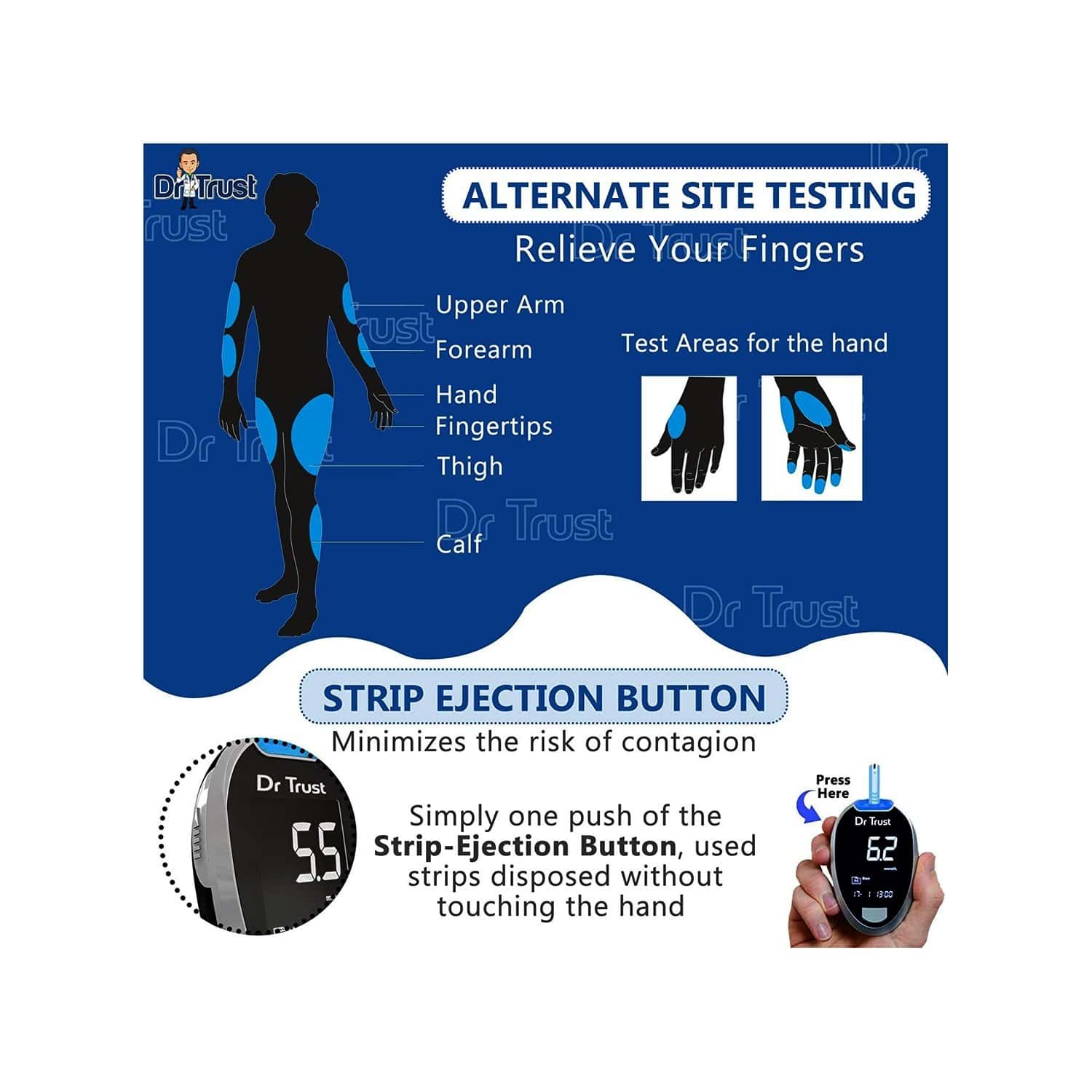 Buy DR TRUST USA GOLD STANDARD TEST STRIPS PLUS LANCETS BOX