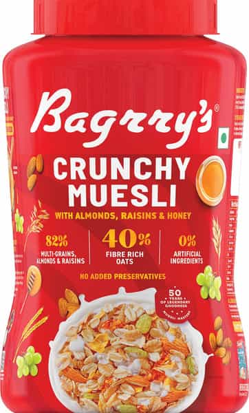 Bagrrys Crunchy Muesli Crunchy Oat Clusters With Almondsraisins & Honey 1000G