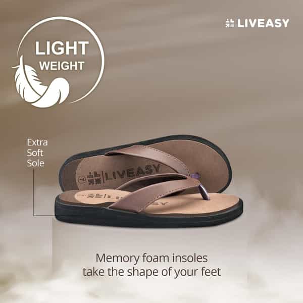 Liveasy Essentials Women's Diabetic & Orthopedic Slippers - Brown - Size Uk 8 / Us 11