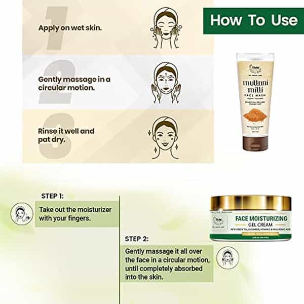 Tnw The Natural Wash Face Moisturizing Gel Cream & Multani Mitti Face Wash | 150 Gm