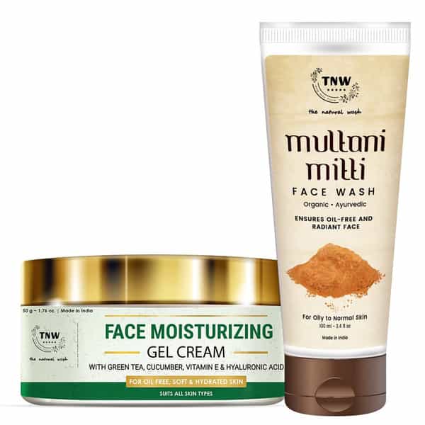 Tnw The Natural Wash Face Moisturizing Gel Cream & Multani Mitti Face Wash | 150 Gm