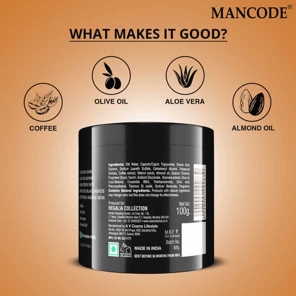 Mancode Caffeine Scrub 100Gm