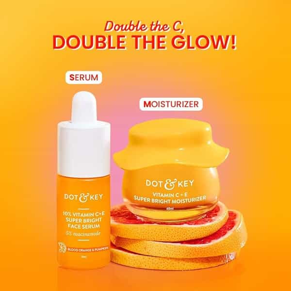 Dot & Key Vitamin C + E Superbright Skin Care Serum & Moisturizer Combo - 60Ml + 30Ml