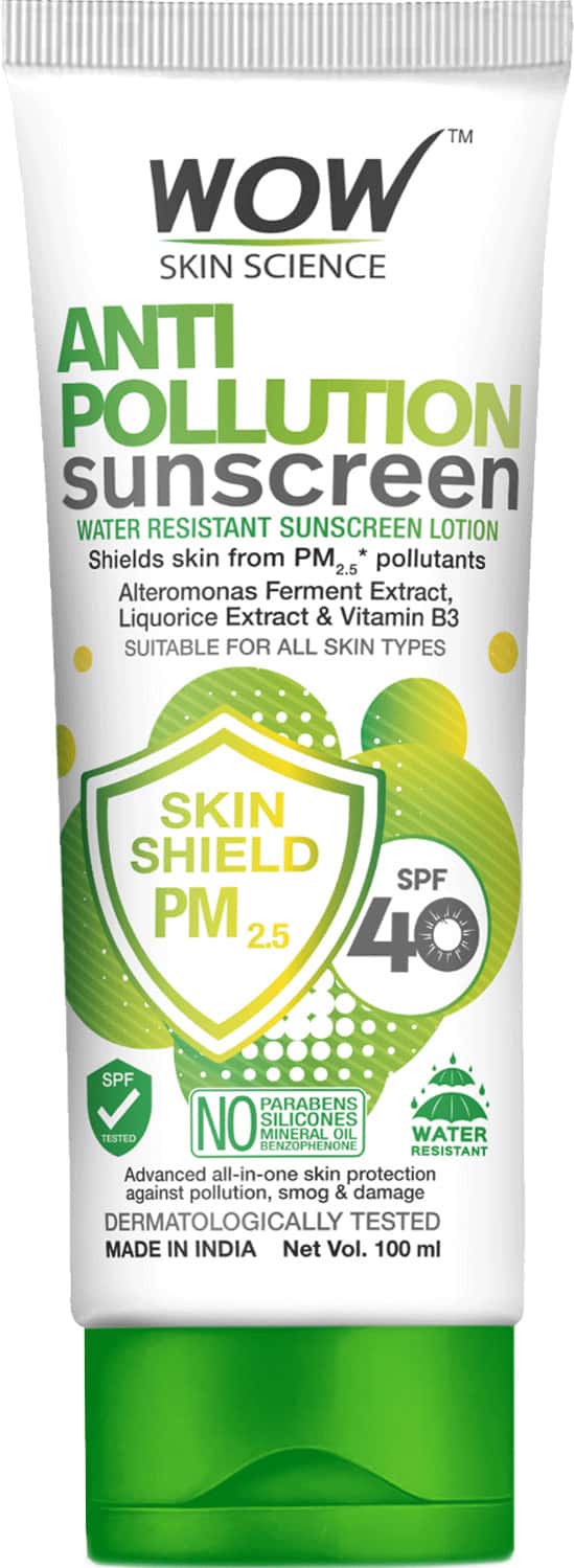 Wow Skin Science Anti Pollution Sunscreen Lotion - 100 Ml Tube