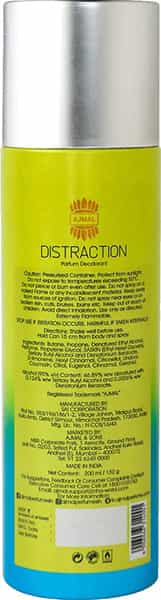 Ajmal 1 Distraction For Unisex 1 Ajmal Carbon & 1Silver Shade For Men Deodorant Combo Pack 3-600Ml