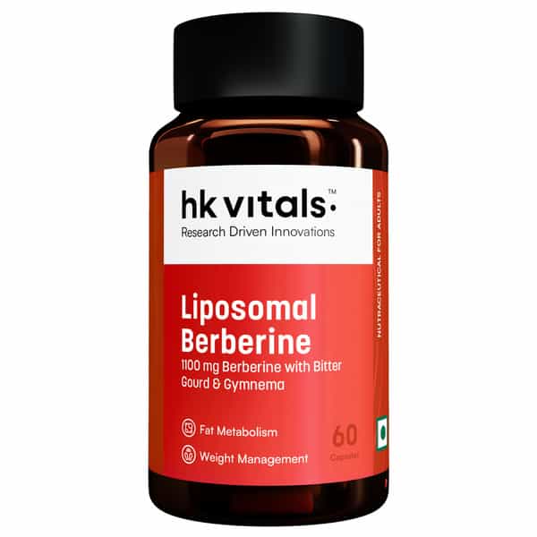Hk Vitals Liposomal Berberine | 1100Mg Berberine With Bitter Gourd & Gymnema (60 Capsules)