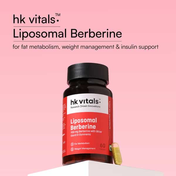 Hk Vitals Liposomal Berberine | 1100Mg Berberine With Bitter Gourd & Gymnema (60 Capsules)