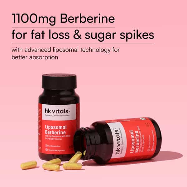 Hk Vitals Liposomal Berberine | 1100Mg Berberine With Bitter Gourd & Gymnema (60 Capsules)