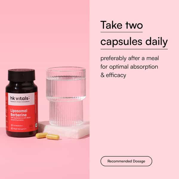 Hk Vitals Liposomal Berberine | 1100Mg Berberine With Bitter Gourd & Gymnema (60 Capsules)
