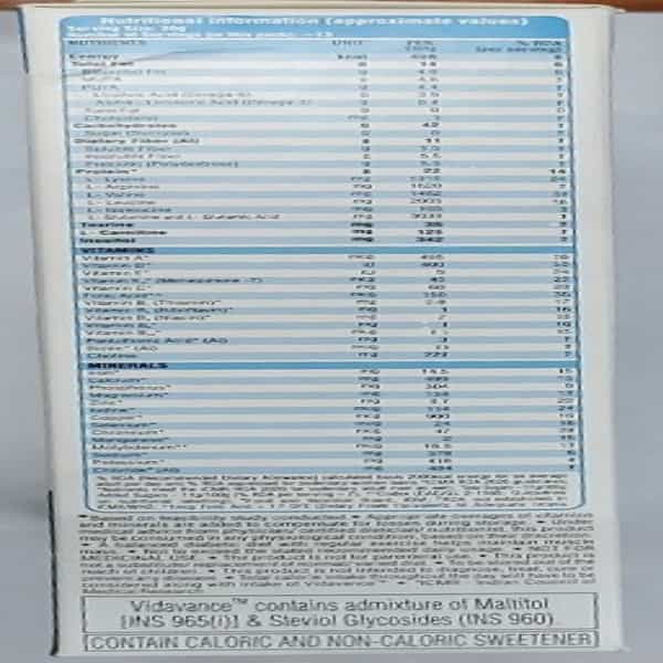 Vidavance Nutrition For Diabetes Chocolate Flavour Powder - 400G Refill