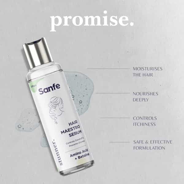 Sanfe Stunner Amino Acid Hair Maestro Serum Repairs Split Ends -100Ml