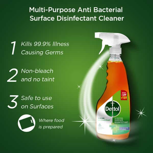 Dettol Back To School Kit (Clinical Strength Sanitizer Disinfectant Wipes & Disinfection Spray)