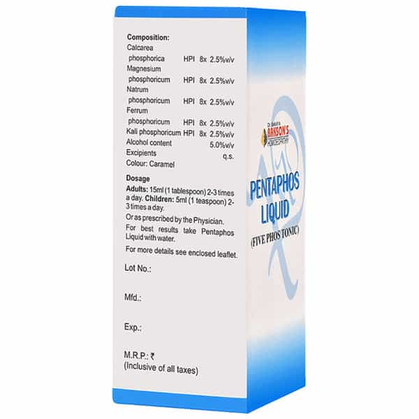 Baksons Homoeopathy Pentaphos Liquid Five Phos Tonic 115 Ml