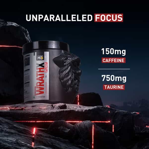 Muscleblaze Pre Workout Wrathx Pump | Nitrosigine & L-Citrulline - Citrus Blast | 300G | 30 Servings