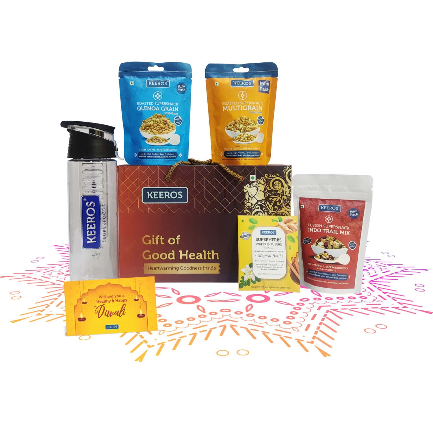 Buy KEEROS HEALTHY BHAI DOOJ GIFT HAMPER FOR BROTHER IN A PREMIUM
