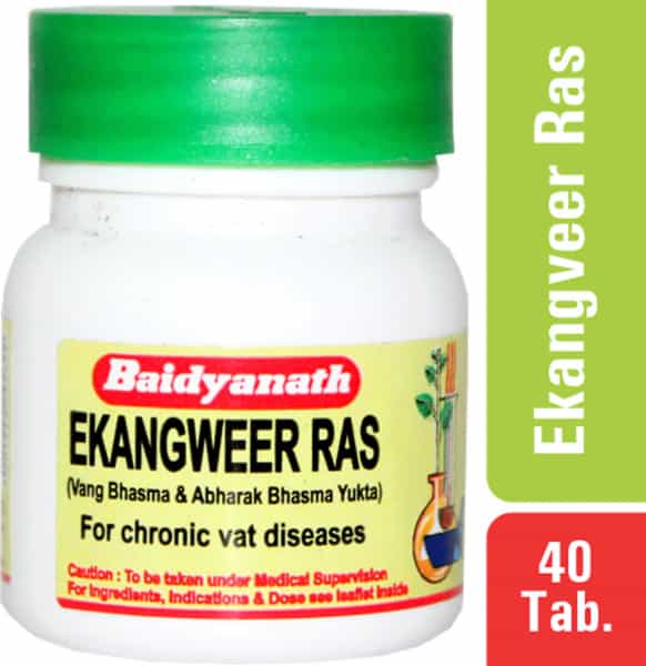 Baidyanath Asli Ayurved Ekangweer Ras | Pain Relief Tablets | 40 Tabs (Pack Of 3)