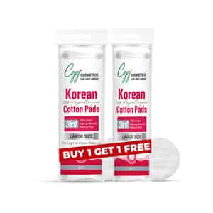 Cgg Cosmetics Korean Makeup Remover Cotton Pads Large Size Bonus Pack Included - Pack Of 80