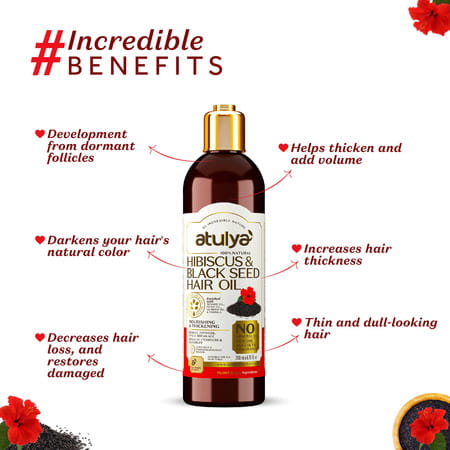 Atulya Hibiscus & Black Seed Hair Oil 200 Ml