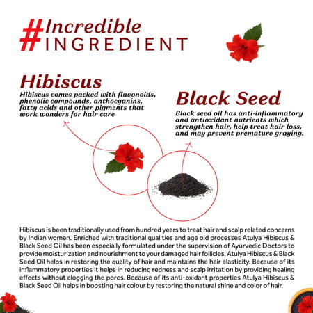 Atulya Hibiscus & Black Seed Hair Oil 200 Ml