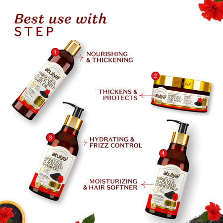 Atulya Hibiscus & Black Seed Hair Oil 200 Ml