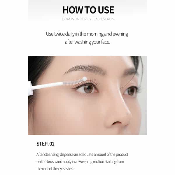 B.o.m Wonder Eyelash Serum - Nourishing Formula - Curled Eyelashes - 8Ml