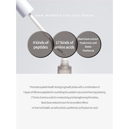 B.O.M Wonder Eyelash Serum - Nourishing Formula - Curled Eyelashes - 8ml