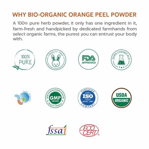 Indus Valley Organic Orange Peel Powder For Oil Control And Best For Skin - (250G)