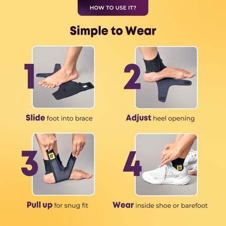 Betterhood Ankle Support Brace With Zerobulk Max Stability Design (Size L | Uk 8-11 | Pack Of 1)