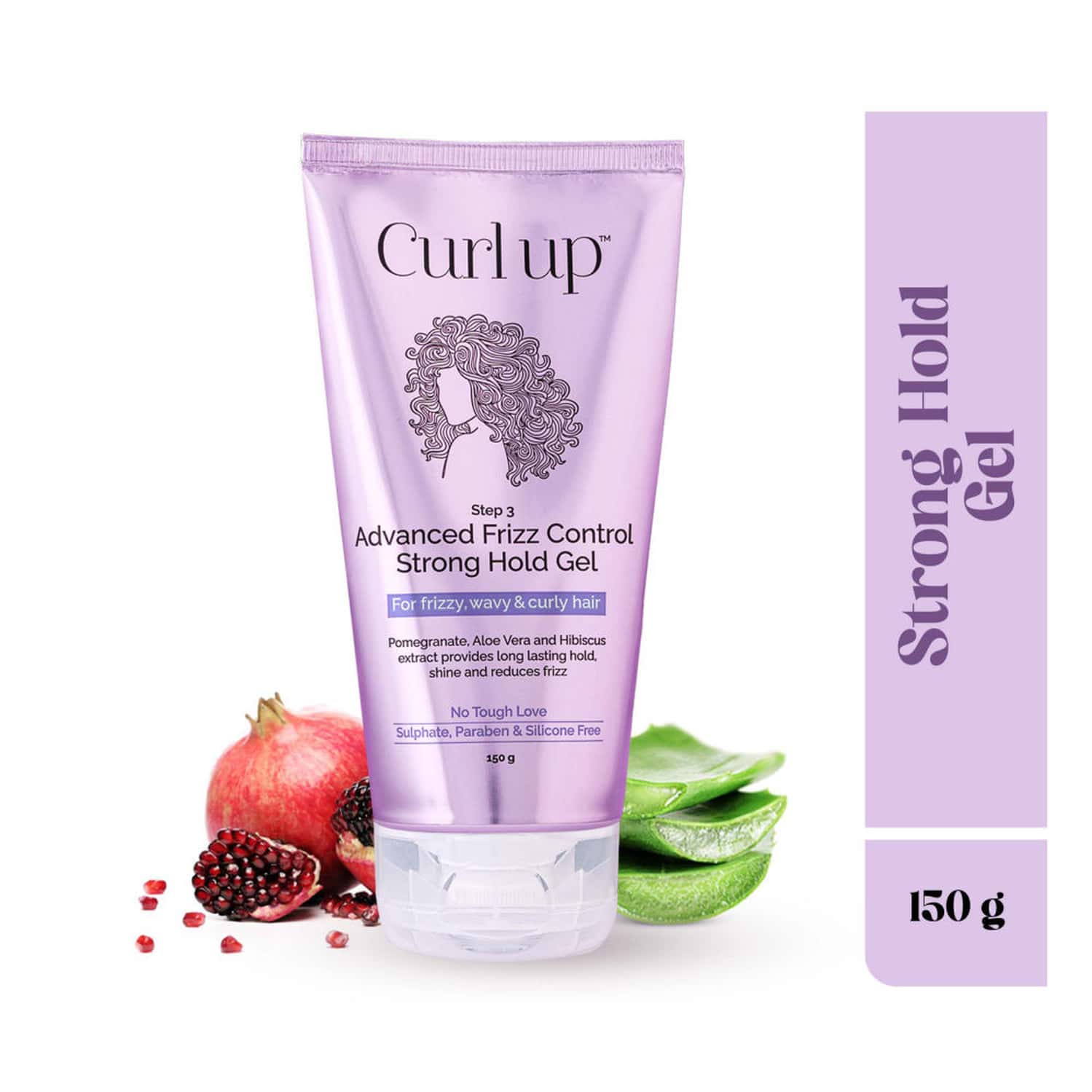 Curl Up Advanced Frizz Control Strong Hold Hair Gel | For Frizzy Wavy & Curly Hair - 150 Gm