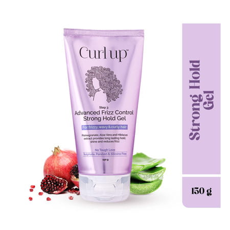 Curl Up Advanced Frizz Control Strong Hold Hair Gel | For Frizzy Wavy & Curly Hair - 150 Gm